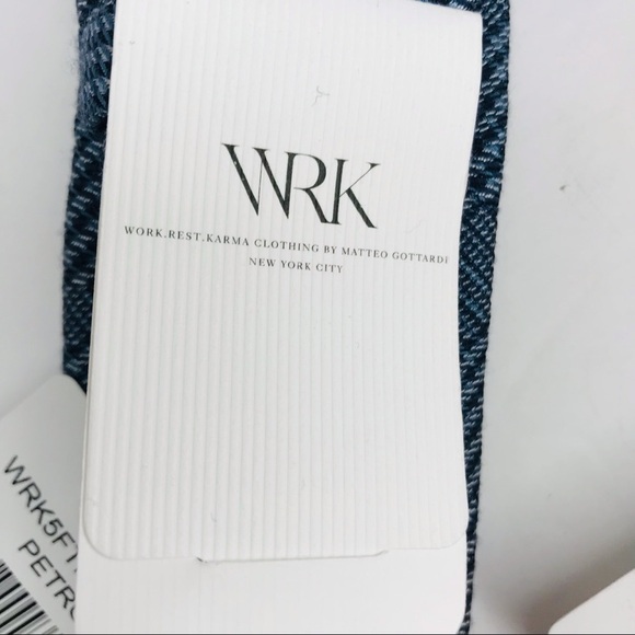 New! WRK 2 Neck Tie Bundle Silk Wool Blue Black White Houndstooth Plaid - Picture 5 of 7